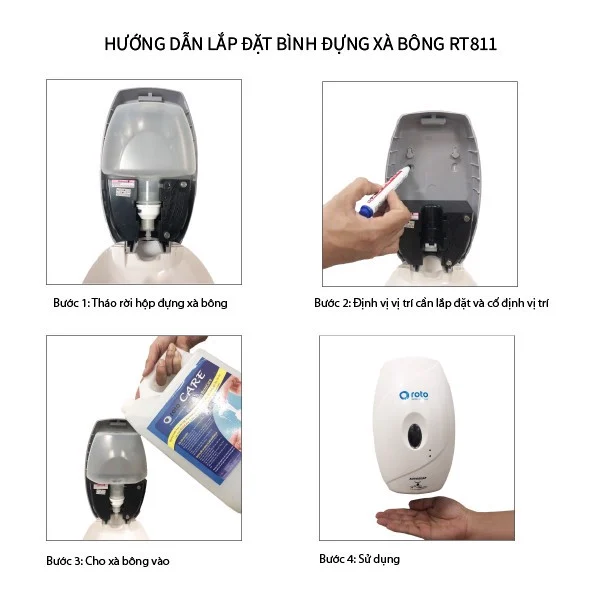 Bình đựng xà phòng cảm ứng RT811