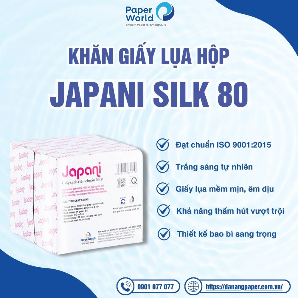 Đặc điểm của Khăn giấy lụa hộp Japani Silk 80