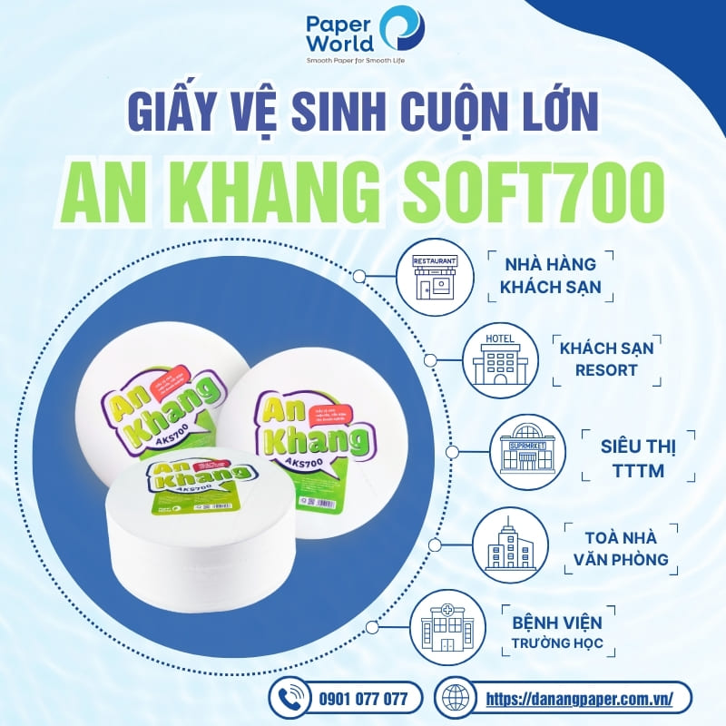 đối tượng sử dụng giấy vệ sinh cuộn lớn an khang soft700
