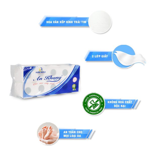 Đặc điểm Giấy vệ sinh cuộn nhỏ An Khang Soft10