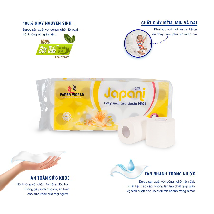 Lợi ích khi sử dụng Giấy vệ sinh cuộn nhỏ Japani Silk10