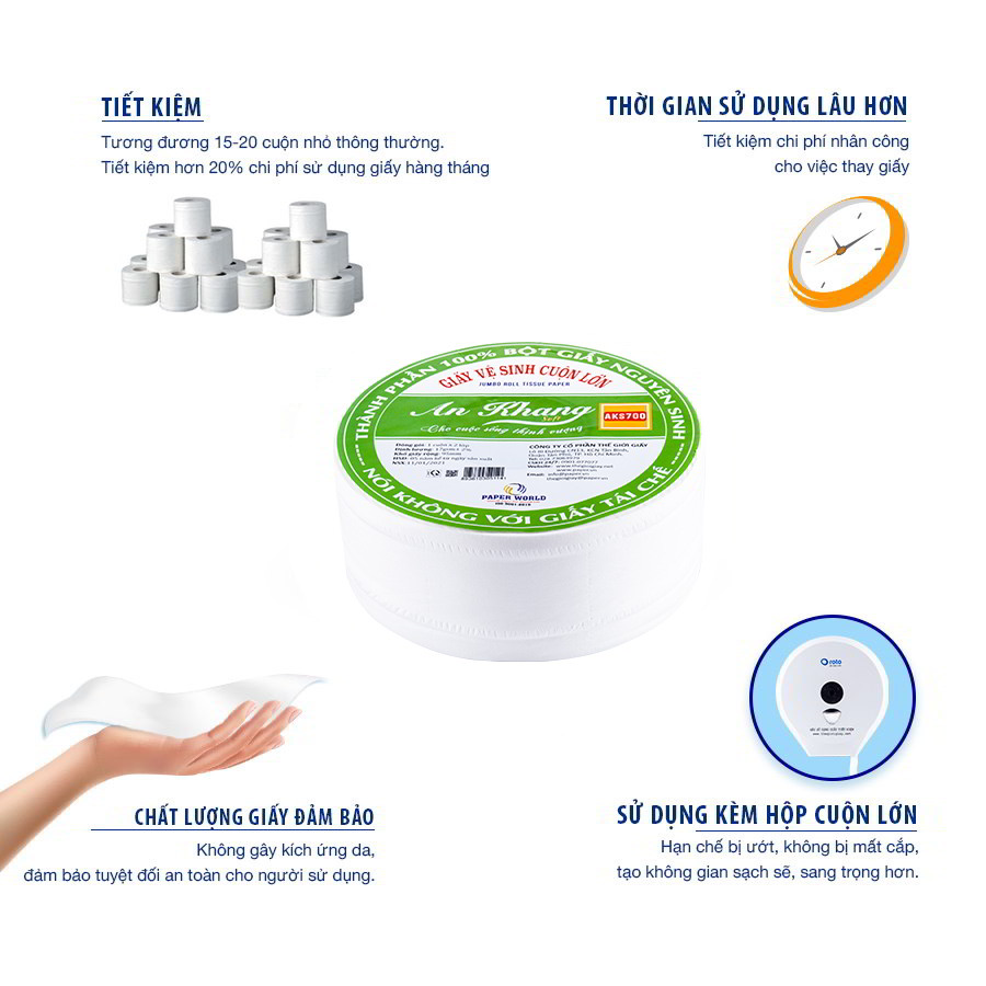 Lợi ích khi sử dụng giấy cuộn lớn AKS700