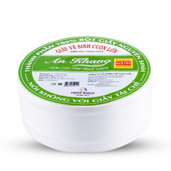 Giấy vệ sinh cuộn lớn An Khang AKS700