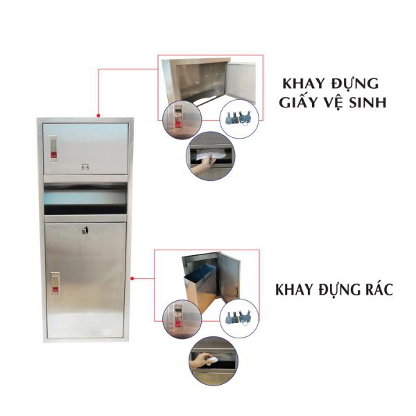 Hộp đựng giấy có thùng rác RT730