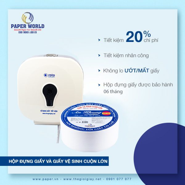 Hộp đựng giấy vệ sinh cuộn lớn RT1300