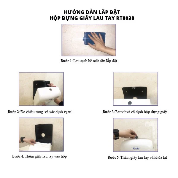 Hộp đưng giấy lau tay RT8038A