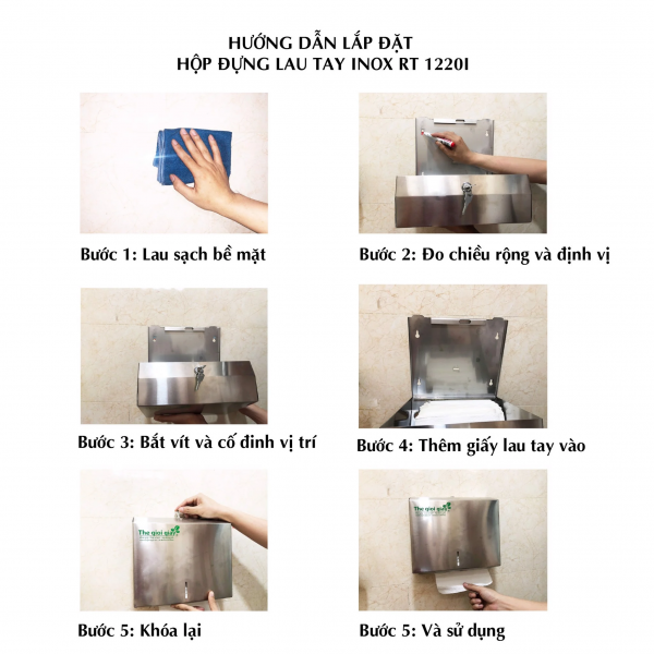 Hộp đựng giấy lau tay Inox RT1220I