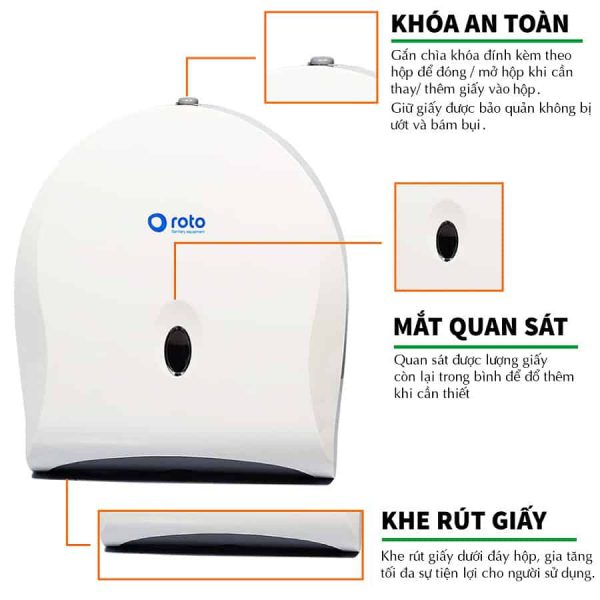 Cung cấp hộp đựng giấy cuộn lớn rt802M - Danangpaper.com