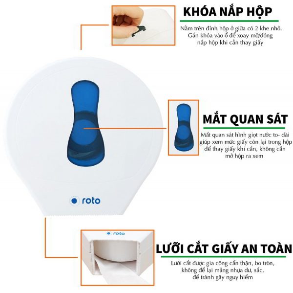 Hộp đựng giấy vệ sinh cuộn lớn RT32033
