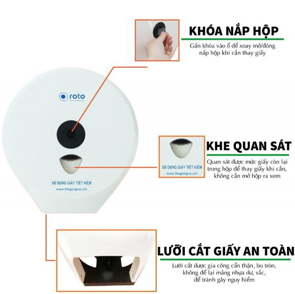Ưu điểm của hộp đựng giấy cuộn lớn roto3203A-danangpaper.com