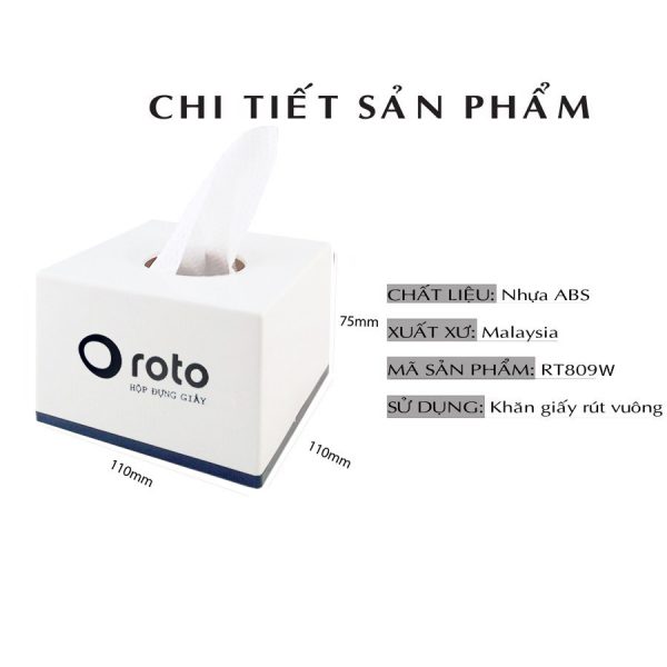 Hộp đựng khăn giấy rút RT809W
