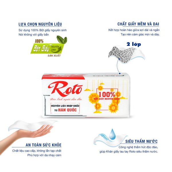 Ưu điểm Khăn giấy đa năng Roto 22-2