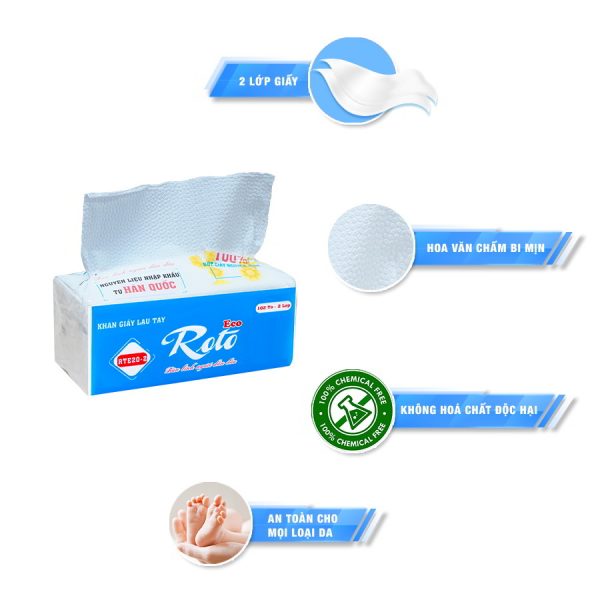Đặc điểm Khăn giấy đa năng roto eco 20-2