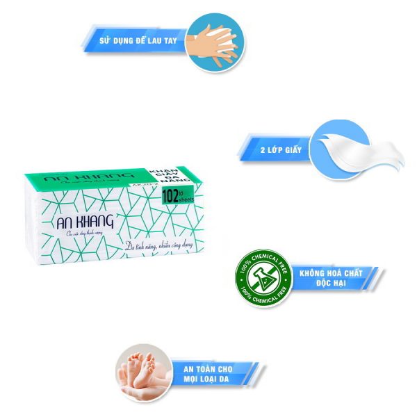 Đặc điểm Khăn giấy lau tay an khang 20-2