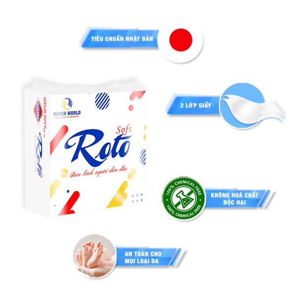 Đặc điểm của khăn giấy napkin roto soft 100