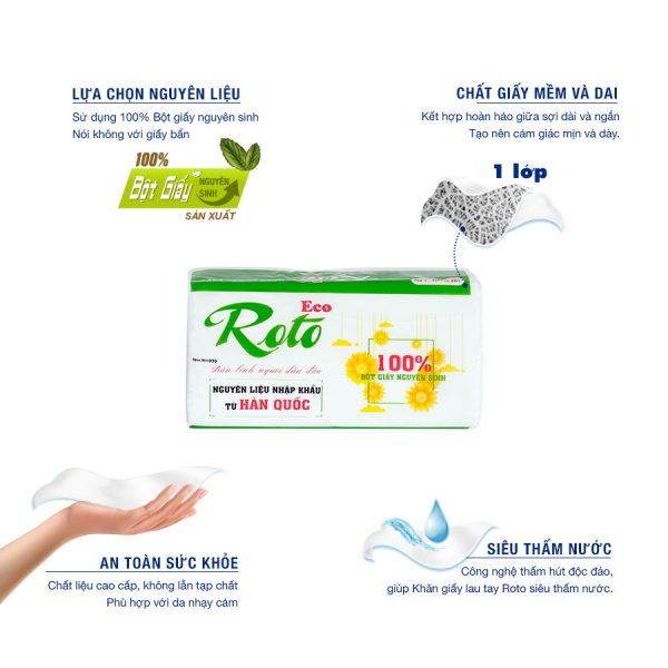 Ưu điểm Khăn giấy đa năng Roto Eco 20-1