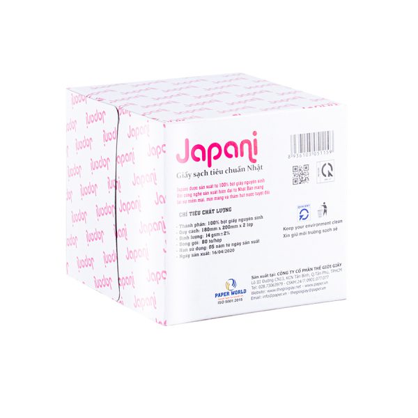 Khăn giấy lụa hộp Japani JPS80