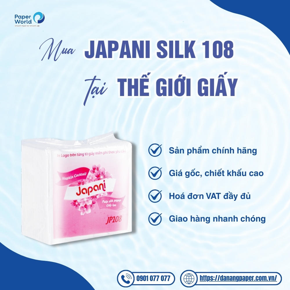 Lợi ích khi mua Khăn giấy cocktail Japani Silk 108 tại Thế Giới Giấy Lợi ích khi mua Khăn giấy cocktail Japani Silk 108 tại Thế Giới Giấy