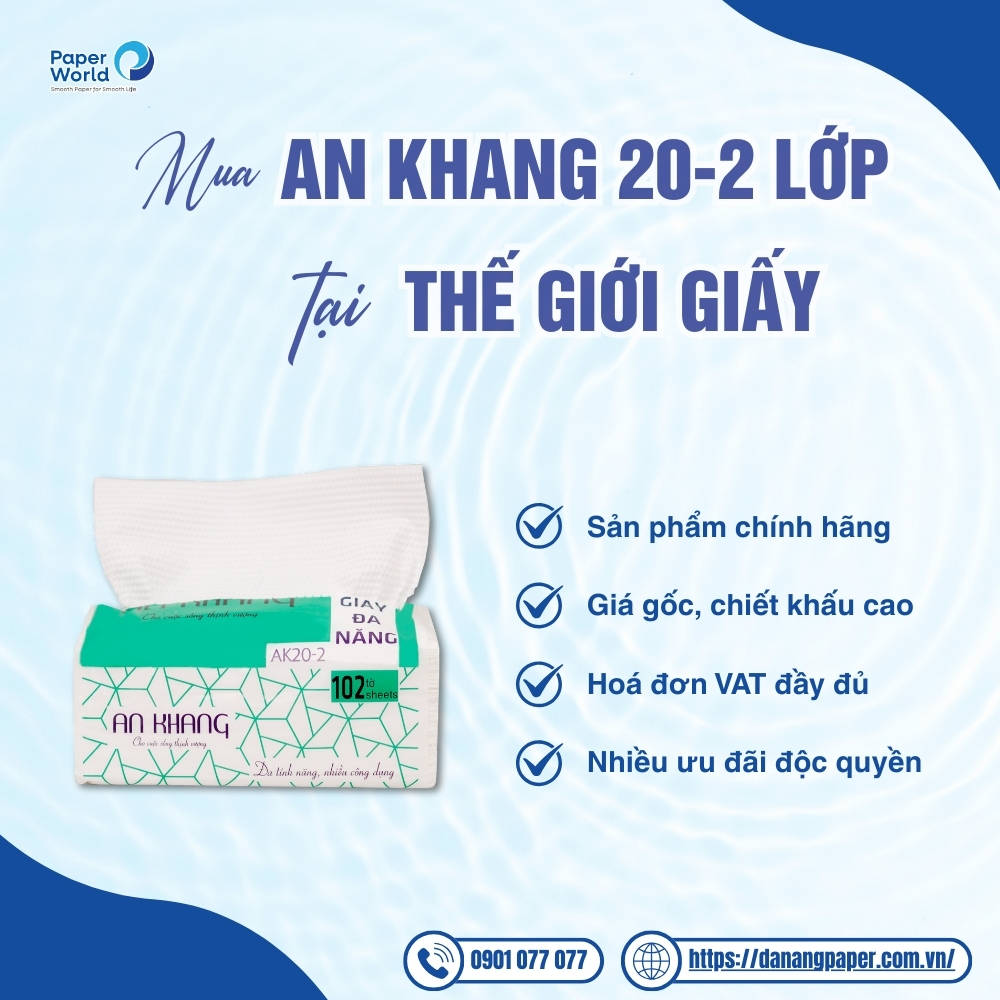 Lợi ích khi mua khăn giấy đa năng An Khang 20-2 lớp tại Thế Giới Giấy Lợi ích khi mua khăn giấy đa năng An Khang 20-2 lớp tại Thế Giới Giấy