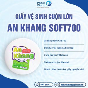 Thông tin sản phẩm Giấy vệ sinh cuộn lớn An Khang Soft700