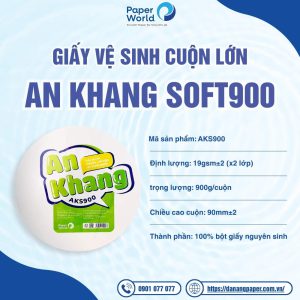 Thông tin sản phẩm Giấy vệ sinh cuộn lớn An Khang Soft900