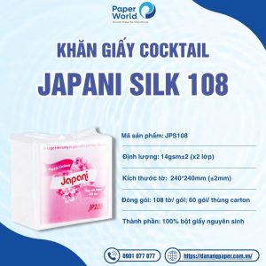 Thông tin sản phẩm Khăn giấy cocktail Japani Silk 108
