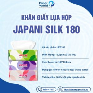 Thông tin sản phẩm Khăn giấy lụa hộp Japani Silk 180