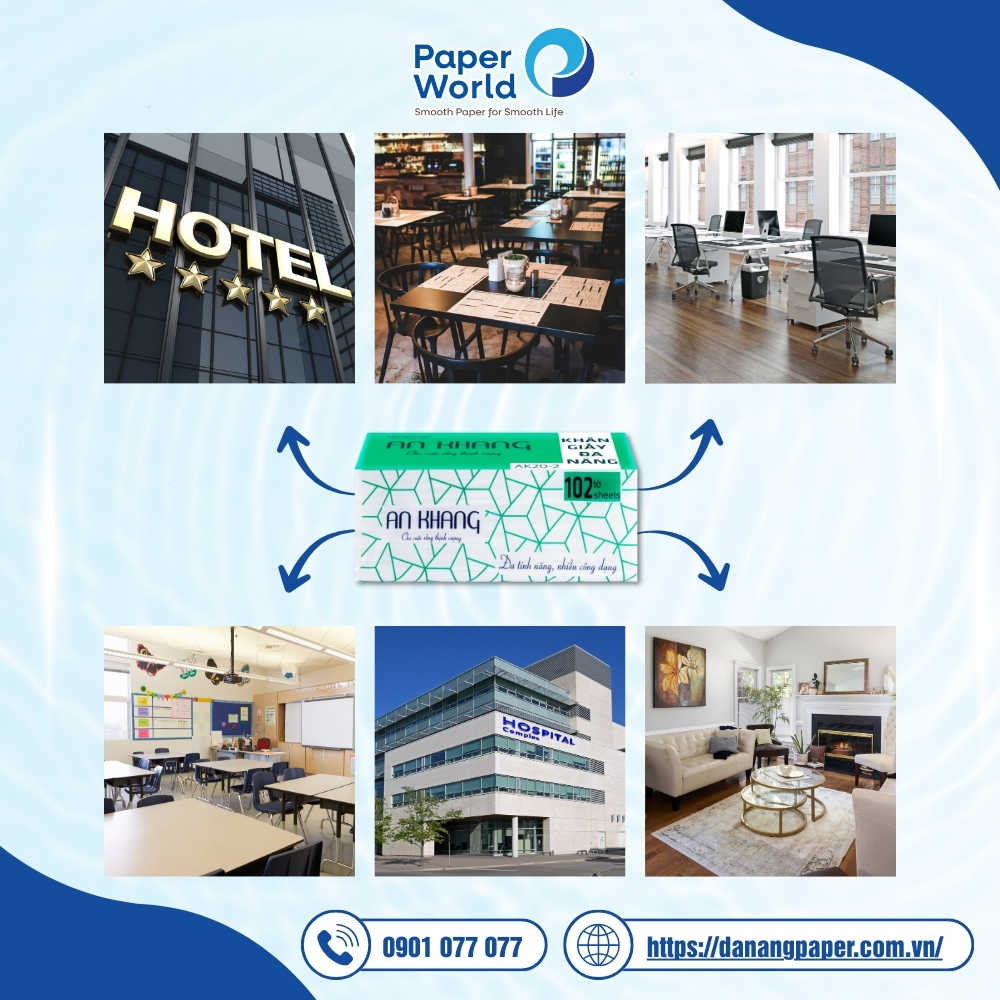 Ứng dụng của khăn giấy đa năng An Khang 20-2 lớp Ứng dụng của khăn giấy đa năng An Khang 20-2 lớp