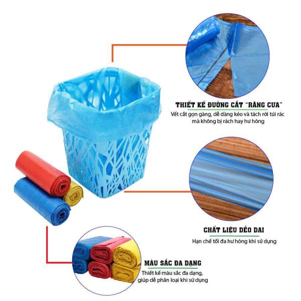 Mua túi rác màu saving tại danangpaper.com