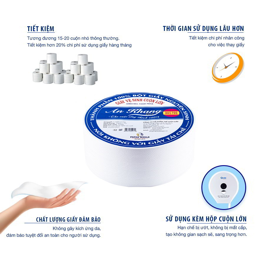 Lợi ích khi sử dụng giấy cuộn lớn AKC700