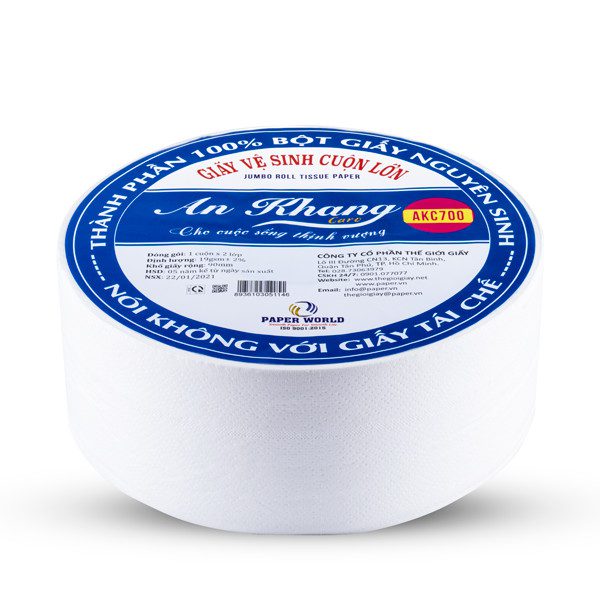 Giấy vệ sinh cuộn lớn An Khang AKC700
