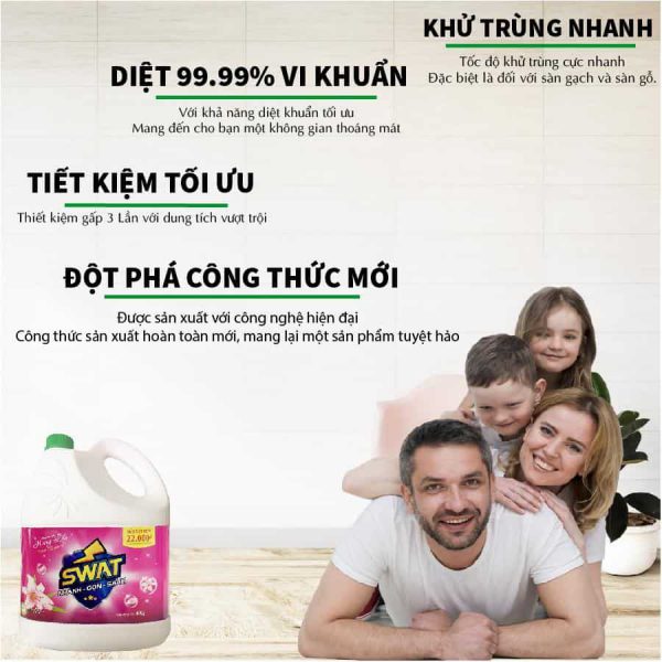 Đặc điểm nước lau sàn can 4 lít -danangpaper.com