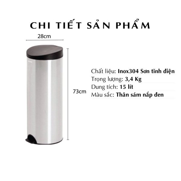 Chi tiết sản phẩm thùng rác inox rdtl9019-danangpaper.com