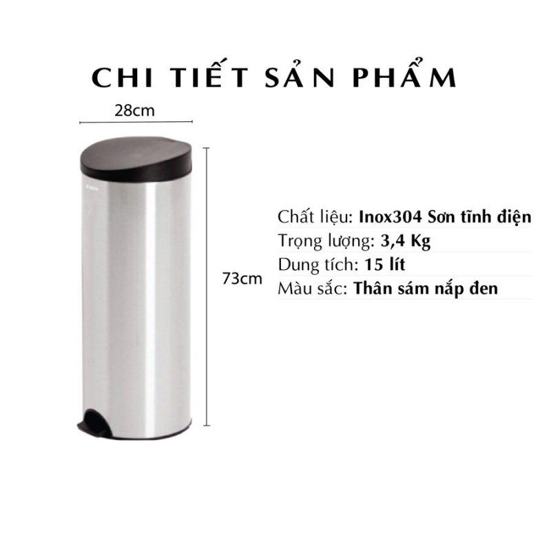 Chi tiết sản phẩm thùng rác inox rdtl9019-danangpaper.com