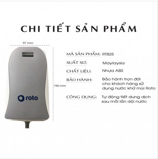 Máy xịt khử mùi bồn tiểu là một sản phẩm vô cùng tiện lợi vì bạn chỉ cần lắp đặt máy vào bồn tiểu và chỉ cần mỗi lần dội nước là có một lượng dung dịch khử mùi trôi theo giúp khử mùi, diệt khuẩn, tạo mùi thơm ngát cho bồn tiểu. Sản phẩm máy xit khử mùi bồn tiểu là sản phẩm của công ty Thế Giới Giấy, với giá phải chăng mang lại một sản phẩm ngoài sự mong đợi. Máy xịt khử mùi bồn tiểu nam Máy xịt khử mùi bồn tiểu nam Ẩn bớt nội dung Thông tin sản phẩm Mã sản phẩm: RT825 Chất liệu: Nhựa ABS . Xuất xứ: Maylaysia Size: H190xW97xD72mm Chi tiết sản phẩm máy xịt khử mùi bồn tiểu nam Chi tiết sản phẩm máy xịt khử mùi bồn tiểu nam Đặc điểm nổi bậc của sản phẩm Đặc điểm của máy khử mùi bồn tiểu nam Đặc điểm của máy khử mùi bồn tiểu nam Tự động tiết dung dịch sau mỗi lần dội nước Mang lại mùi hương cho bồn tiểu Diệt được vi khuẩn, mùi hôi, ẩm mốc, tránh gây ảnh hưởng đến sức khỏe người sử dụng Các đơn vị thường sử dụng mấy khử mùi bồn tiểu nam Các đơn vị thường sử dụng mấy khử mùi bồn tiểu nam Cam kết Sản phẩm 100% giống mô tả Xác nhận đơn hàng và giao hàng cho các bên vận chuyển trong vòng 24h-48h sau khi phát sinh đơn hàng. Các sản phẩm đều đúng như mô tả Tất cả những hình ảnh sản phẩm đều là hình ảnh thực tế của sản phẩm chụp với mẫu thật Chính sách đổi trả Quý khách vui lòng chat với chúng tôi để được hỗ trợ đổi hàng tận nơi trên toàn quốc. Trường hợp quý khách muốn trả hàng hoàn tiền vui lòng làm theo quy định Chính sách bảo hành Bảo hành 6 tháng, thay mới khi bị hư hỏng cho khách hàng sử dụng sản phẩm của TGG