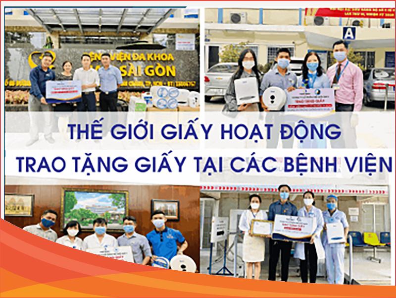 Thế Giới Giấy trao tặng các sản phẩm giấy cho các bệnh viện trên cả nước