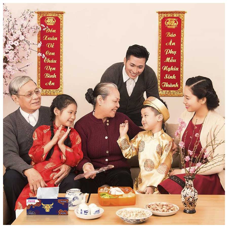 Hộp khăn giấy lụa tết Hộp khăn giấy lụa tết