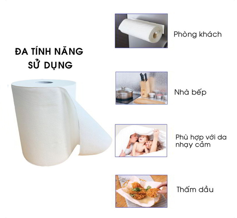 Cuộn giấy lau đa năng Cuộn giấy lau đa năng