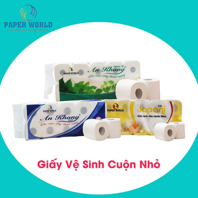 Giấy vệ sinh cuộn nhỏ An Khang
