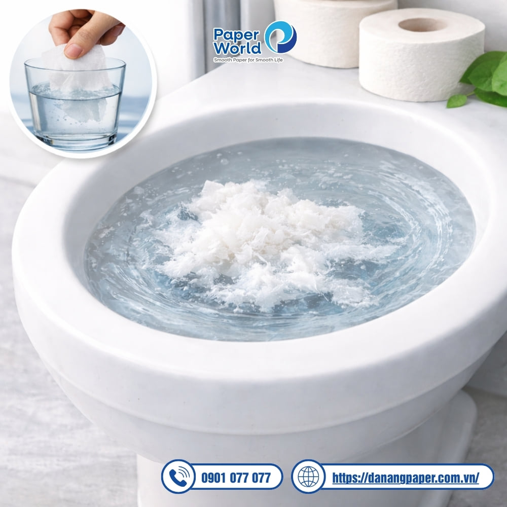 Giấy vệ sinh tan trong nước