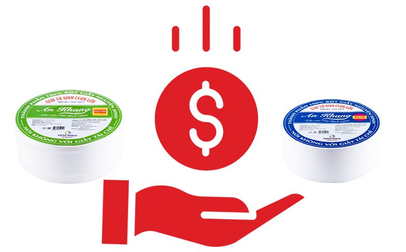 Khác nhau giữa giấy cuộn lớn 700g và 1000g