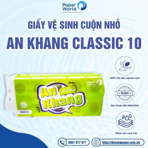 Giấy vệ sinh cuộn nhỏ An Khang Classic 10