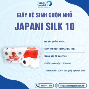 Thông tin sản phẩm Giấy vệ sinh cuộn nhỏ Japani Silk 10
