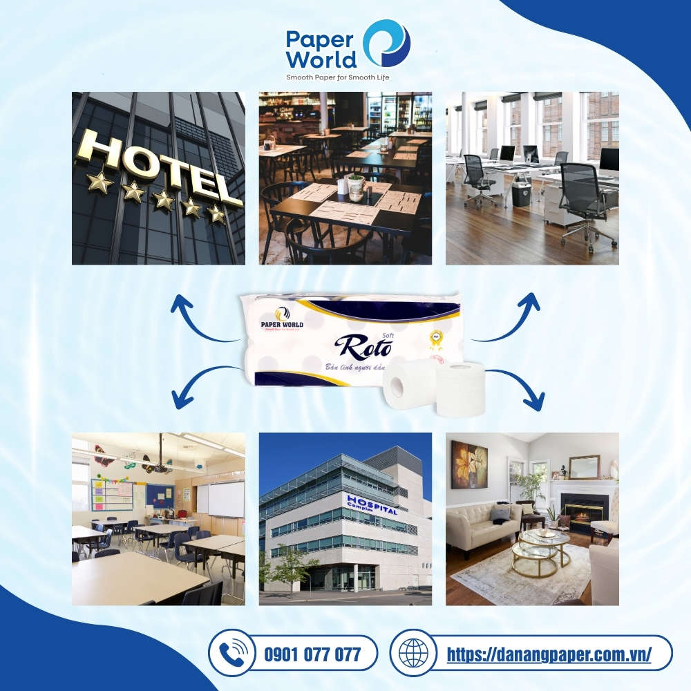 Ứng dụng của Giấy vệ sinh cuộn nhỏ Roto Soft 10 Ứng dụng của Giấy vệ sinh cuộn nhỏ Roto Soft 10