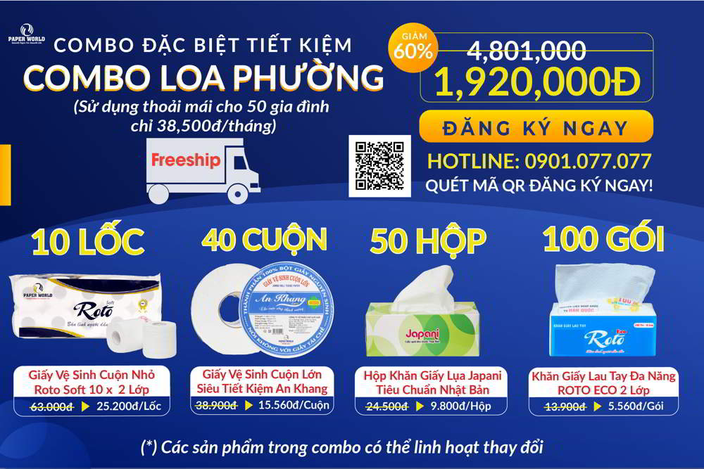 Combo giấy sạch cho gia đình bạn