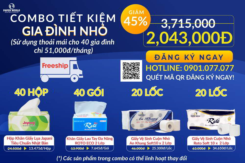 Combo tiết kiệm gia đình nhỏ