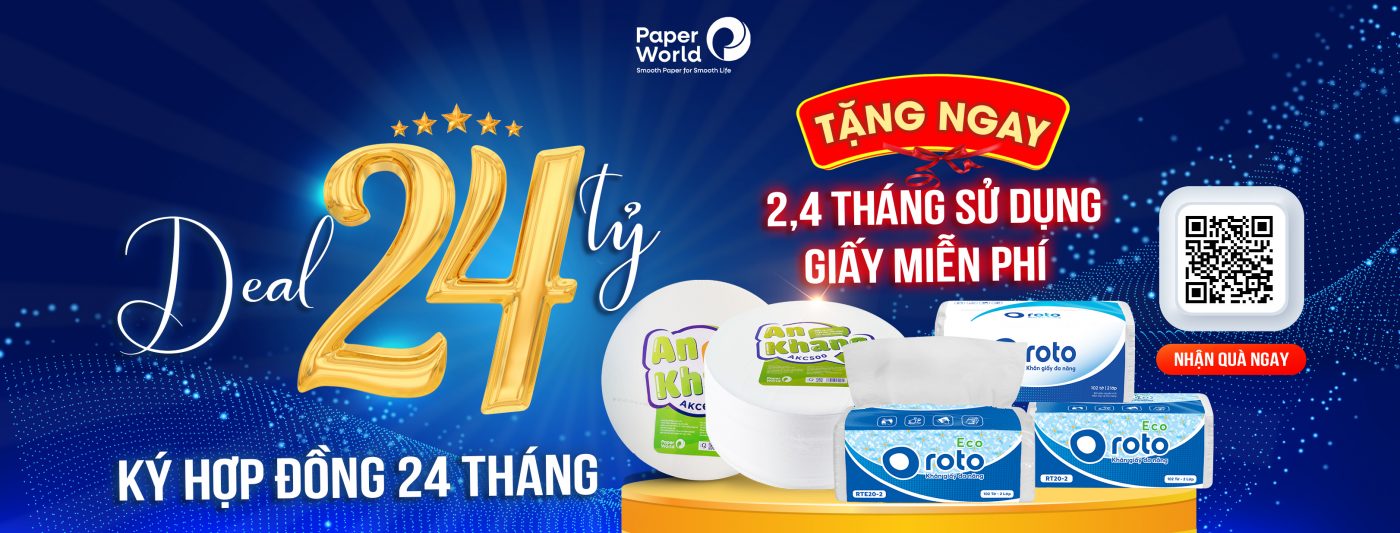 Tặng 2,4 tháng sử dụng giấy miễn phí cho doanh nghiệp khi ký hợp đồng 24 tháng