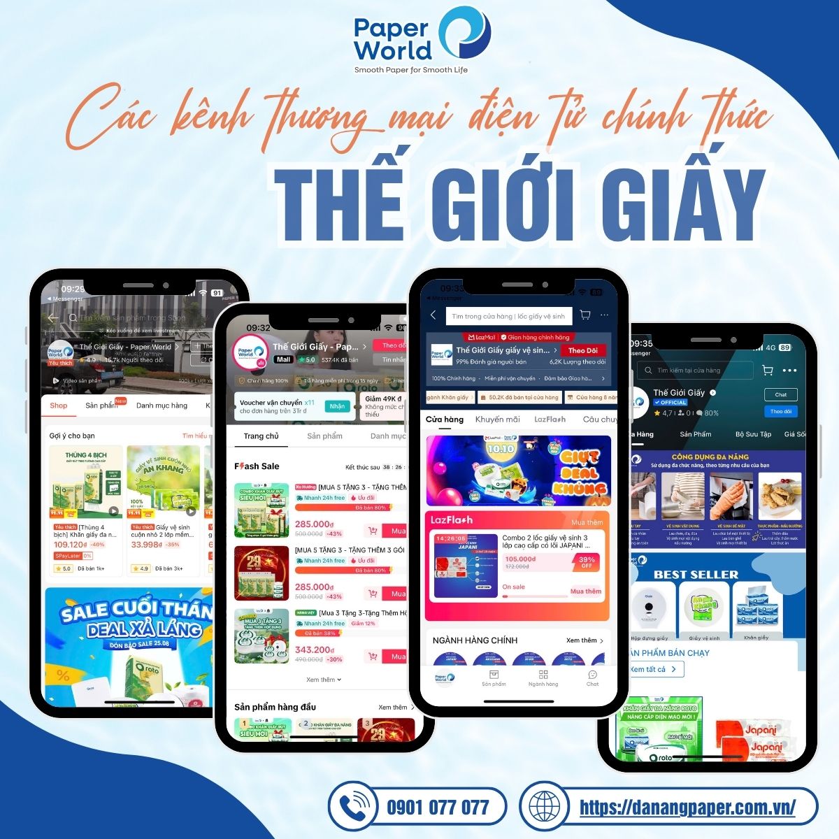 các kênh tmđt của thế giới giấy