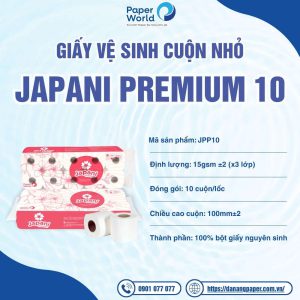 Thông tin sản phẩm Giấy vệ sinh cuộn nhỏ Japani Premium 10