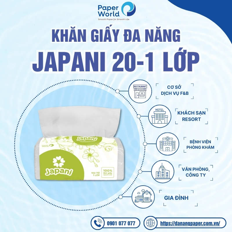 Công dụng của khăn giấy đa năng Japani 20-1 lớp